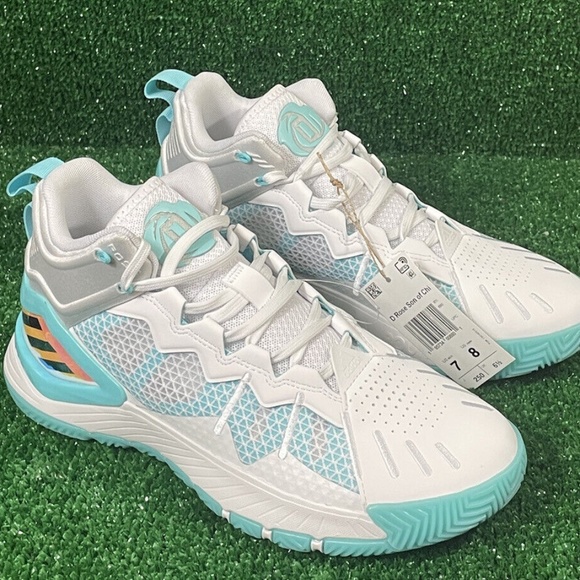 Adidas D Rose Son of Chi Cloud Basketball Shoes Mens 8 White Pulse Aqua adidas D Rose Son of Chi Christmas Men main image 3